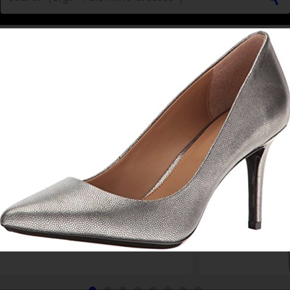 calvin klein silver pumps